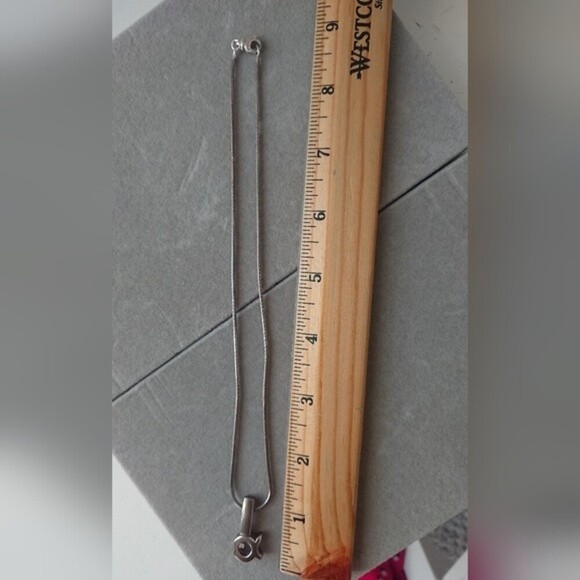 Clio Blue Fish Silver Necklace - Picture 9 of 9